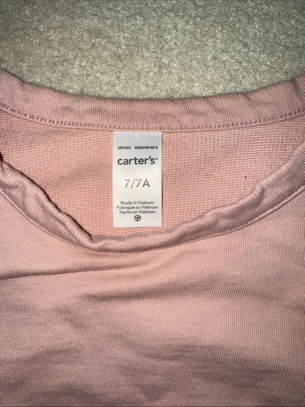 Carter's Light Pink Long-Sleeve Ruffle Detail Top